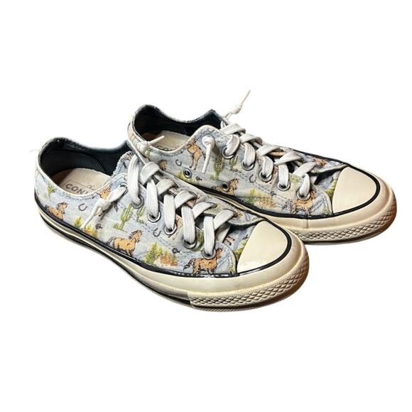 Converse Canvas Low Top Horses Shoes Men 5 Women 7 Sneakers Twisted Resort - Picture 2 of 8